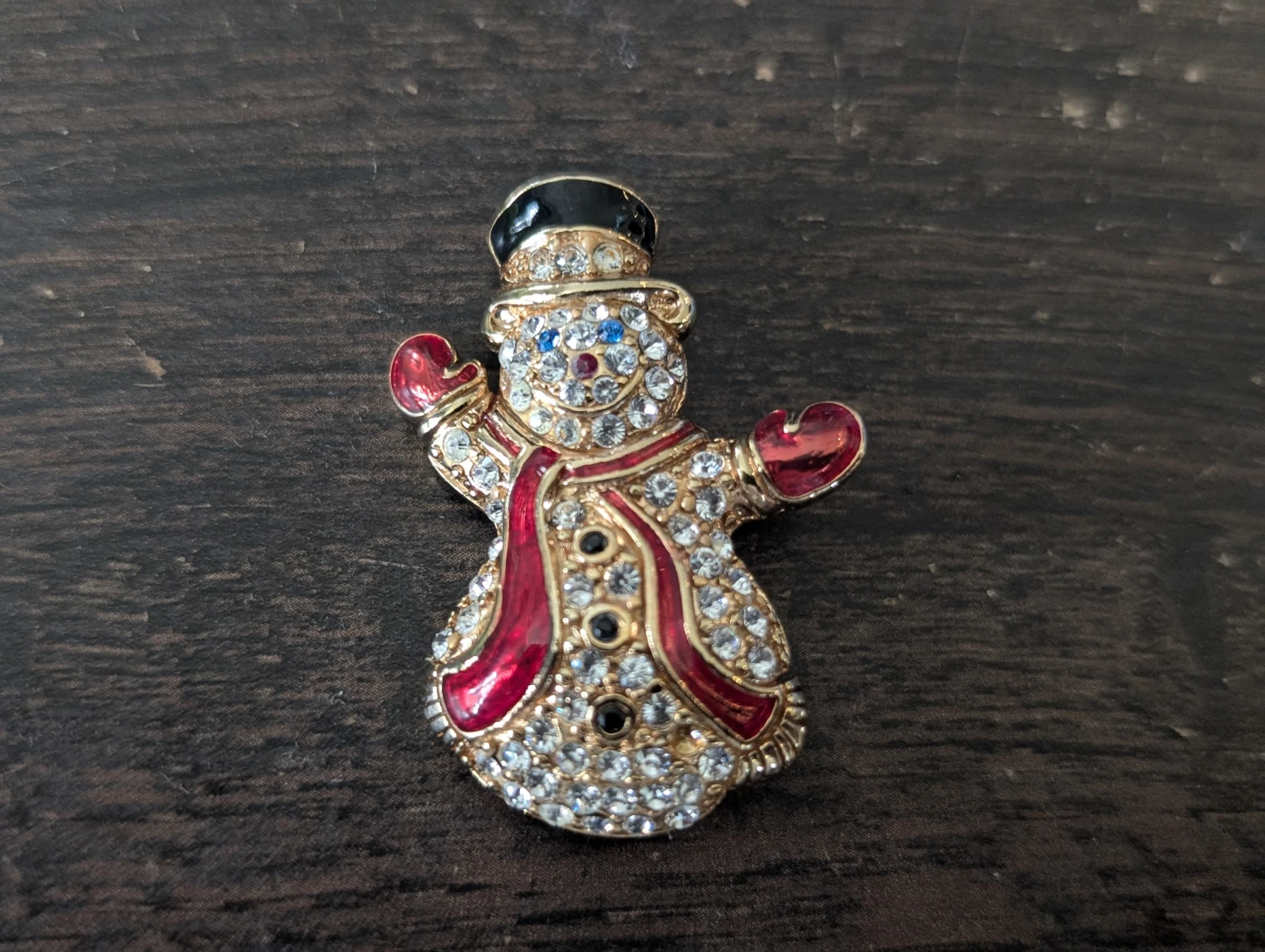 Monet Snowman Brooch