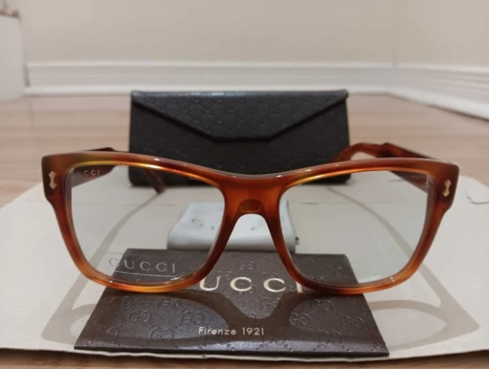 GUCCI Tortoiseshell Eyeglasses Frames - Brown