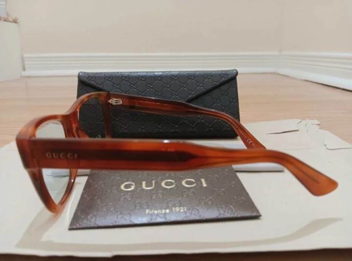 GUCCI Tortoiseshell Eyeglasses Frames - Brown - photo 4
