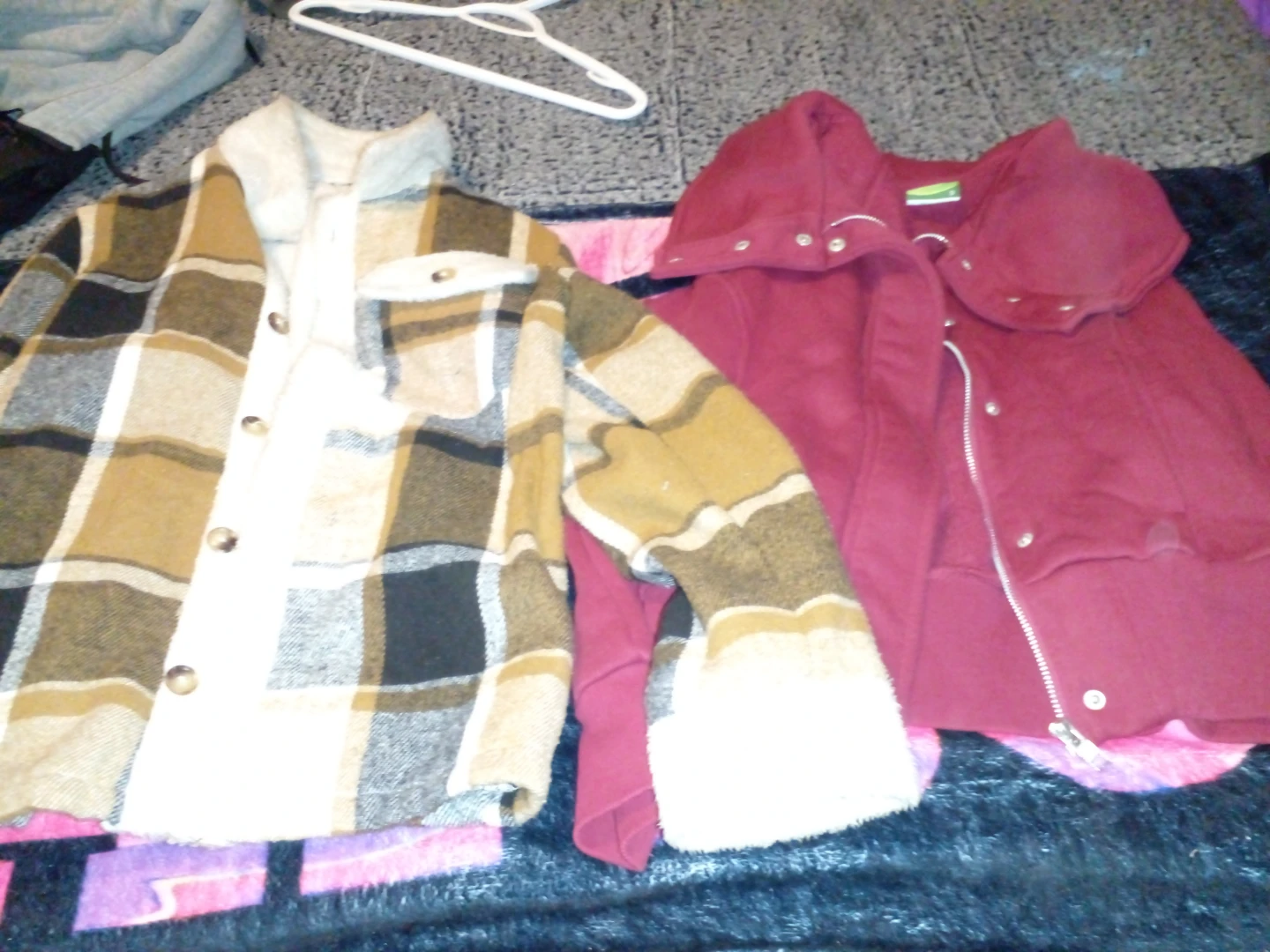 Flannel Shirt Jacket and Fleece Zip-Up