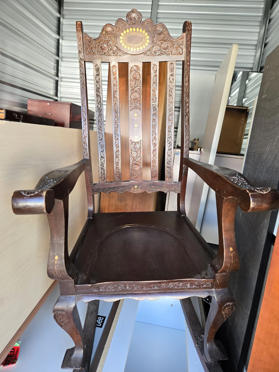 Antique Wood Carved Rocking Chair & furniture - photo 3