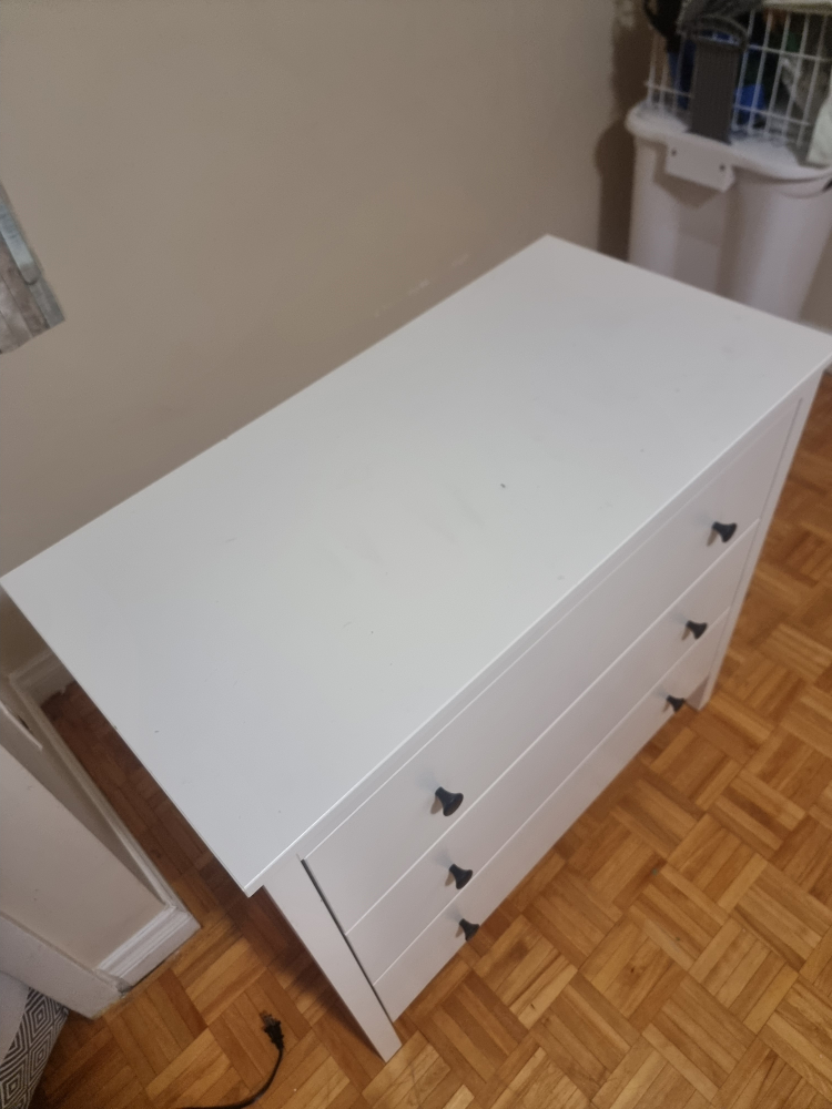 ikea White 3-Drawer Dresser - photo 2