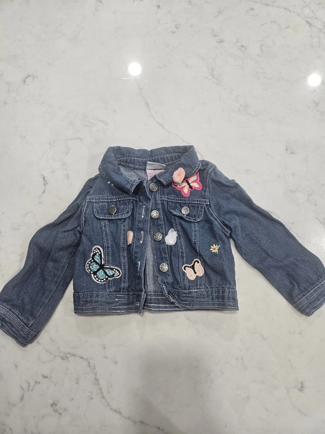 Girls Denim Jacket with Appliques