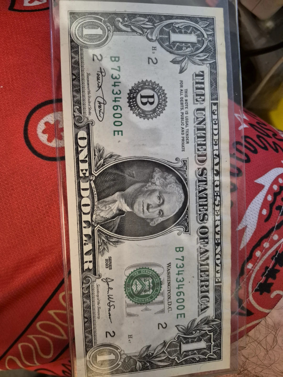 United States One Dollar Bill 2003