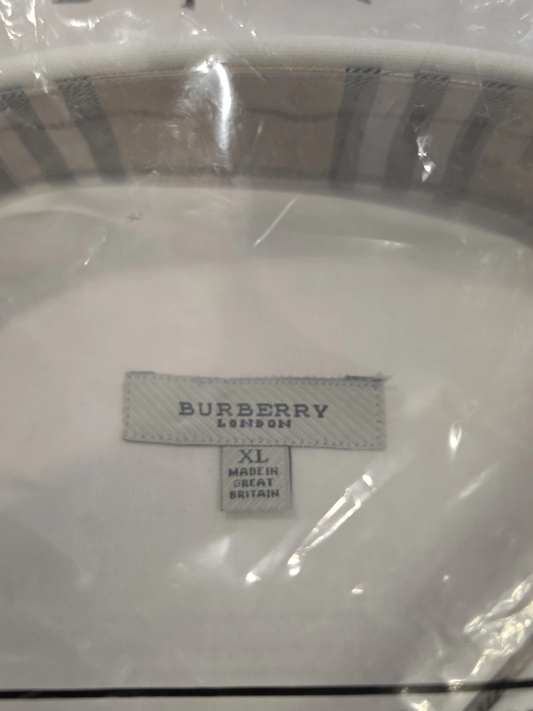 Burberry London Men's Dress Shirt XL White