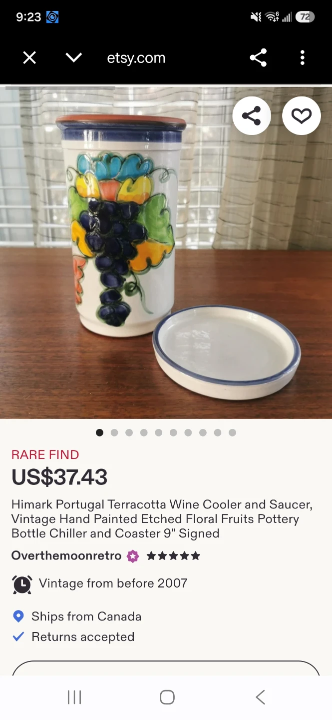 Himark Portugal Terracotta Wine Cooler with Saucer - photo 5