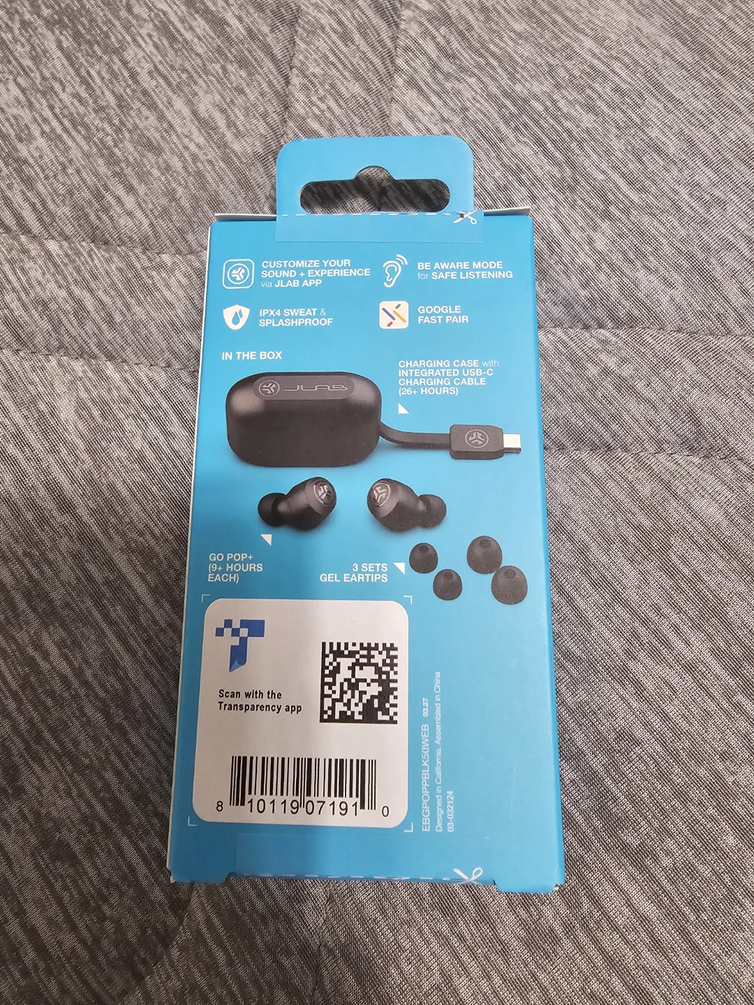 JLAB GO AIR POP+ True Wireless Earbuds & Charging Case, Black👂🎶 - photo 2