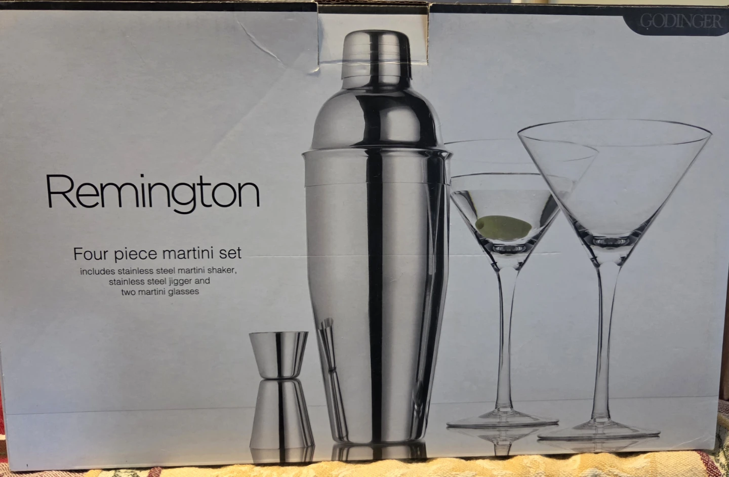 Godinger Remington 4pc Martini Set NIB - photo 2
