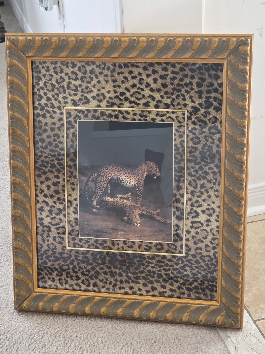 Framed Leopard Print Wall Art