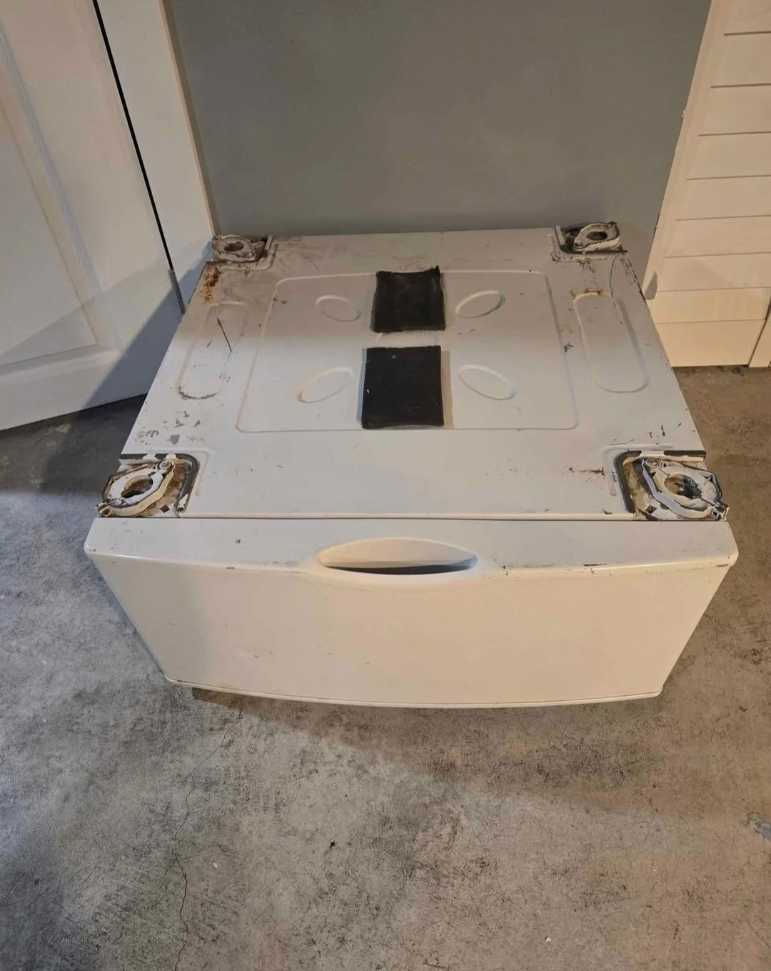 White Laundry Pedestal Drawer