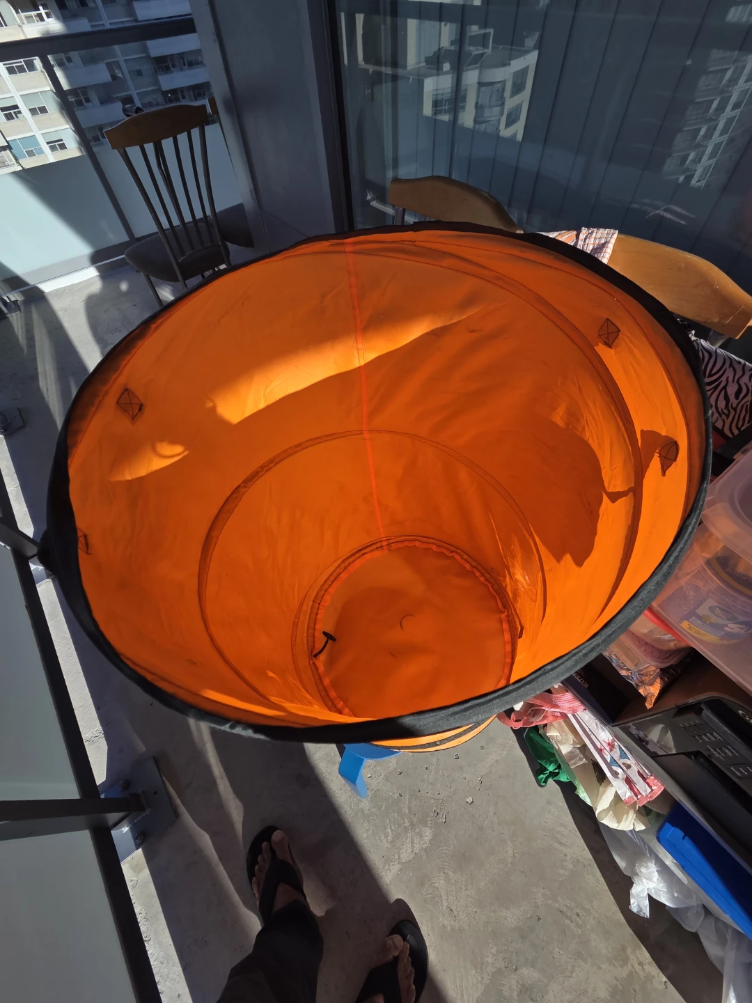 HDX Orange Pop-Up Laundry Hamper - photo 2