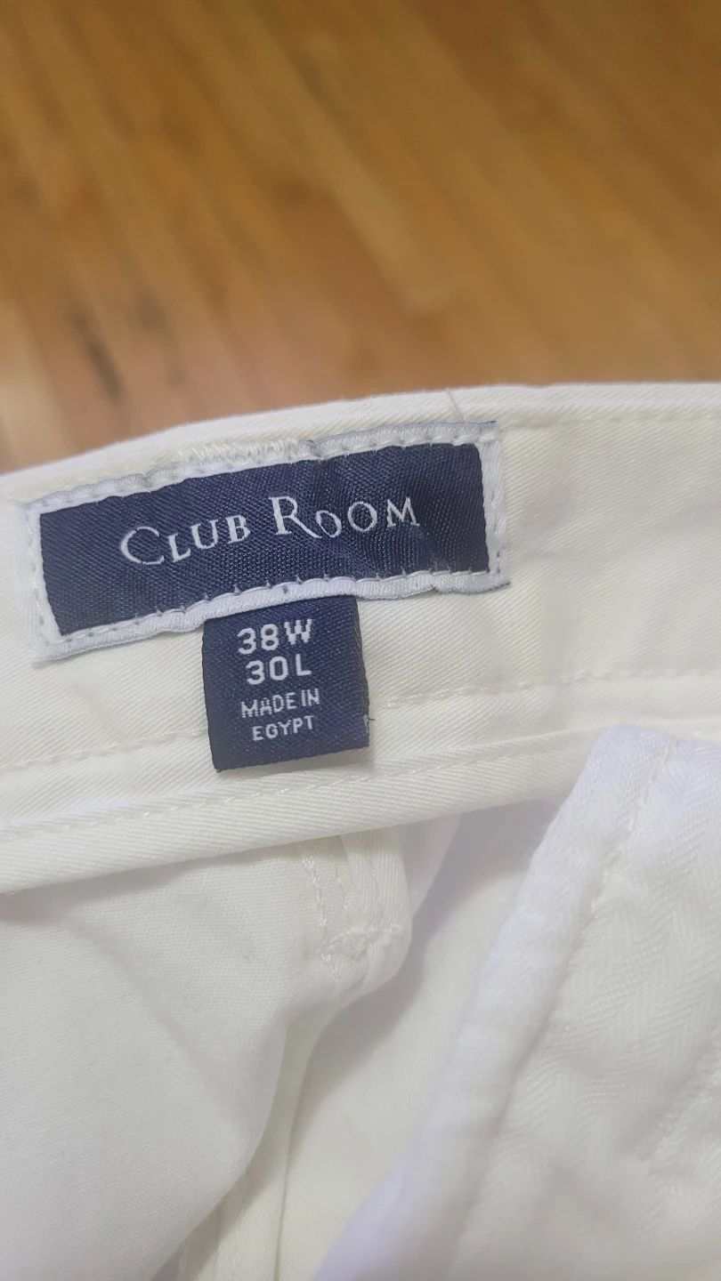 Club Room Men's Chino Pants - Bright White, 38W x 30L - photo 3