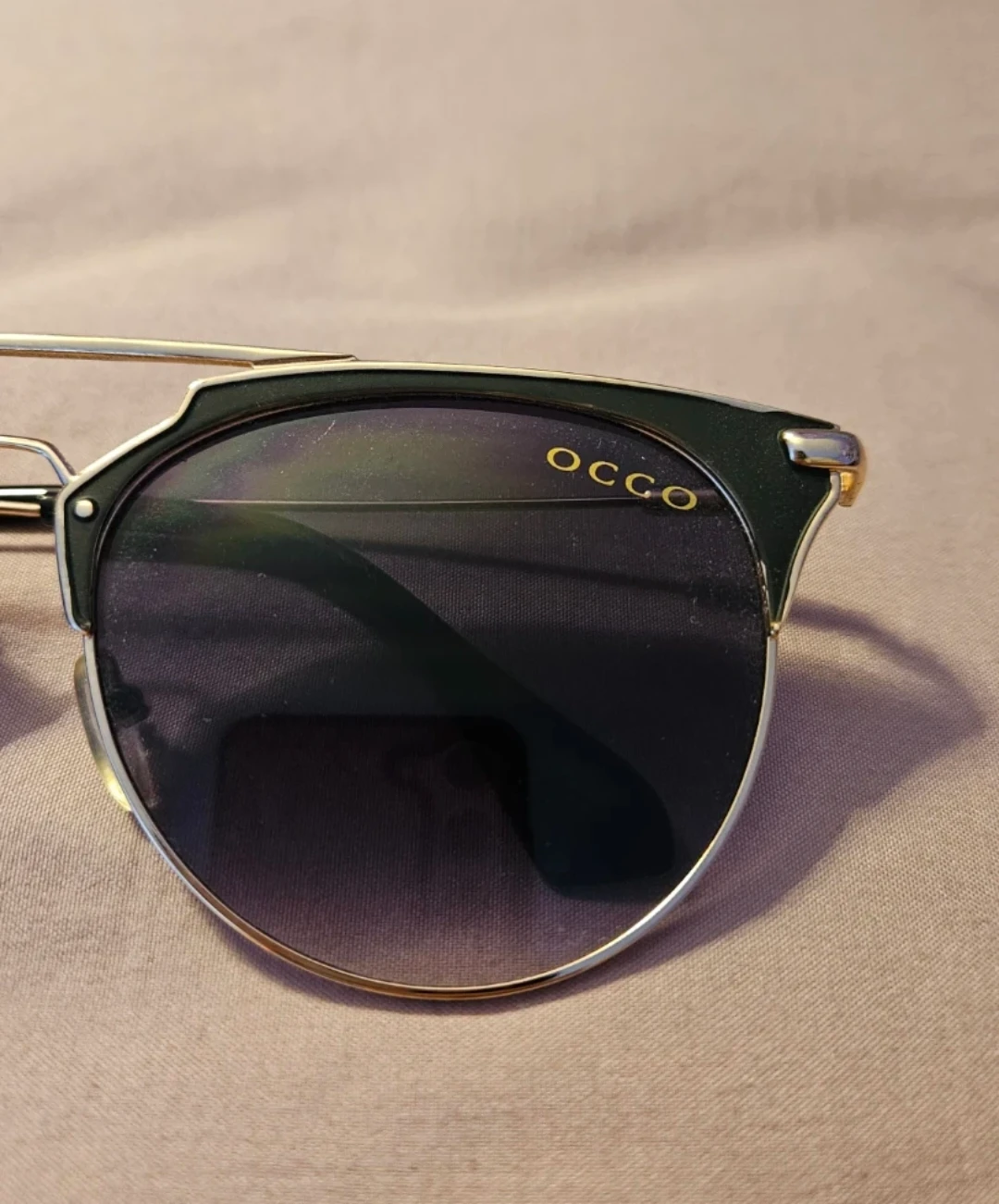 OCCO Sunglasses - Black & Gold Cat Eye Style - photo 2