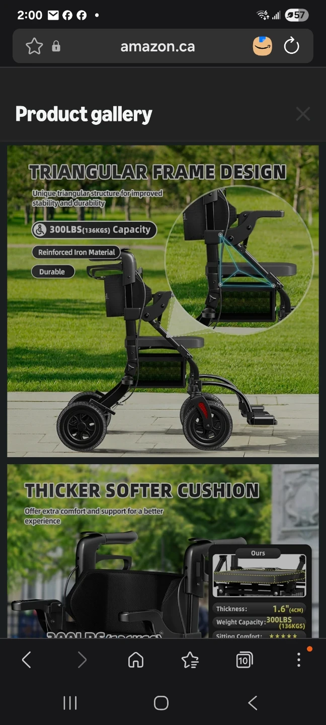 BigAlex 2 in 1 Rollator Walker & Transport Chair - photo 5