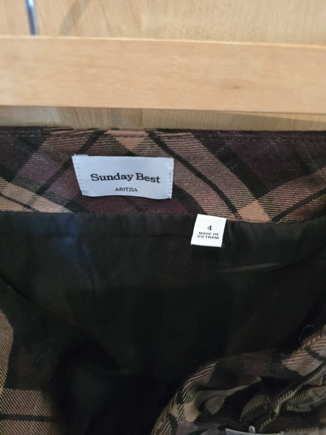 Aritzia Sunday Best Plaid Pleated Mini Skirt Size 4 - photo 2