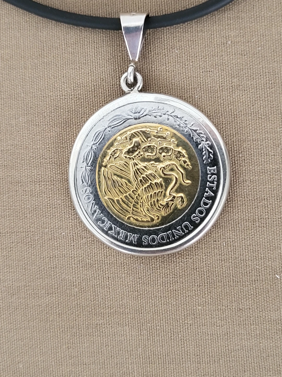 Mexican 5 Peso Coin Pendant Necklace - photo 2