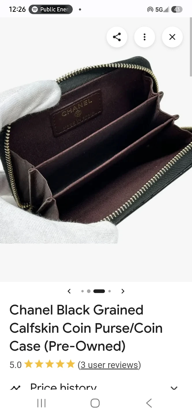 Chanel Classic Zipped Coin Purse Black Grained Calfskin - photo 2