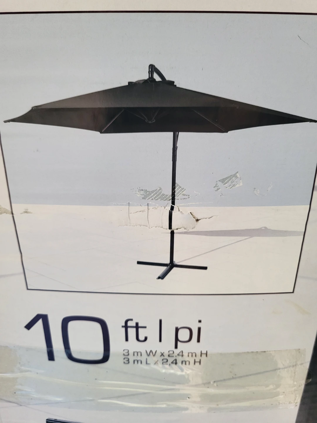 Black 10ft Offset Patio Umbrella