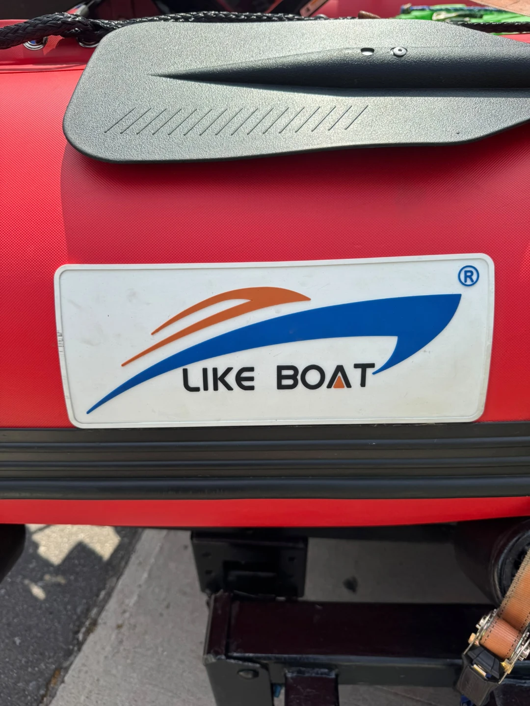 Red Like Boat Inflatable Boat with Evinrude Outboard Motor - photo 3