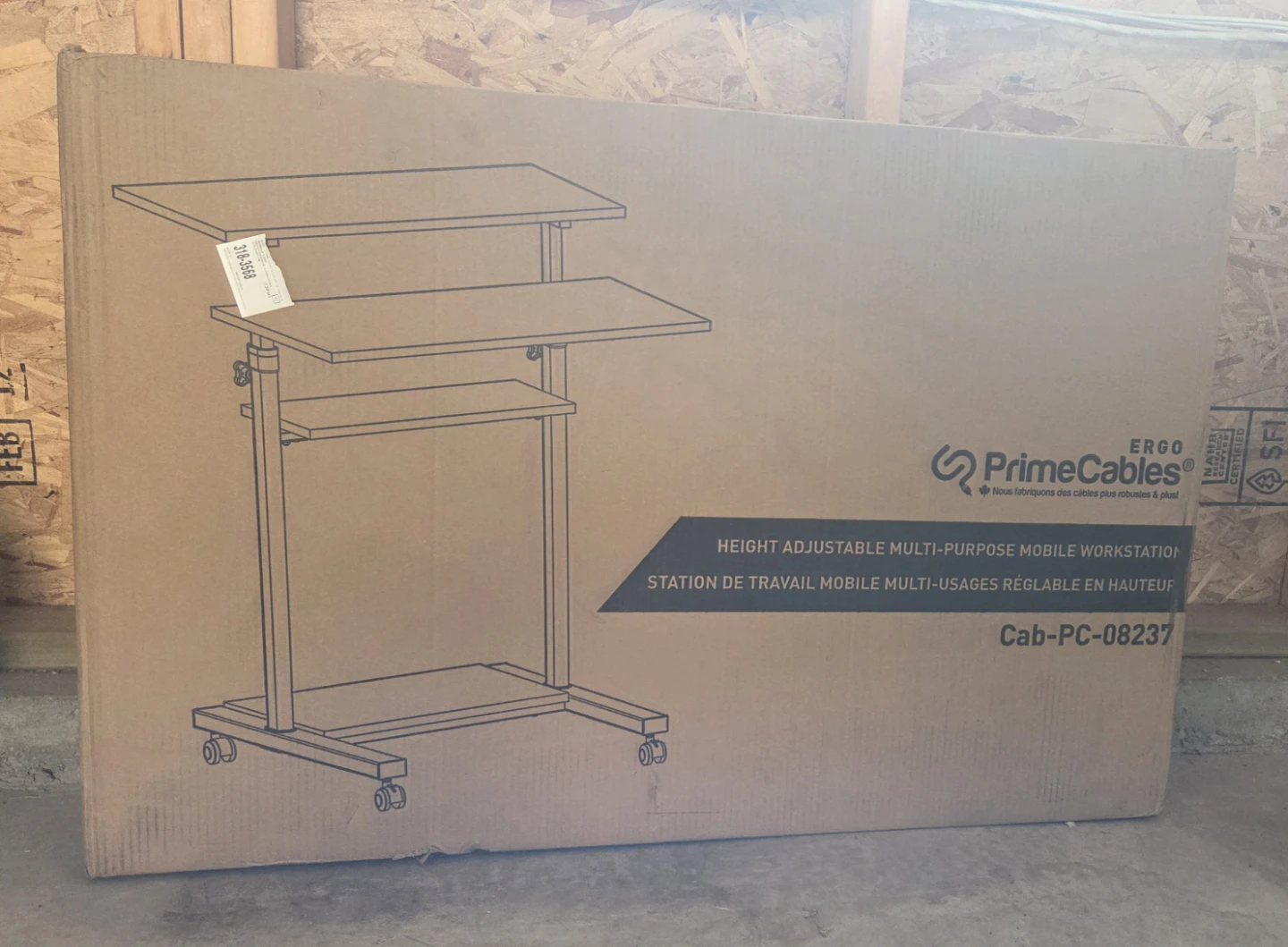 PrimeCables Height Adjustable Multi-purpose Mobile Workstation - photo 3