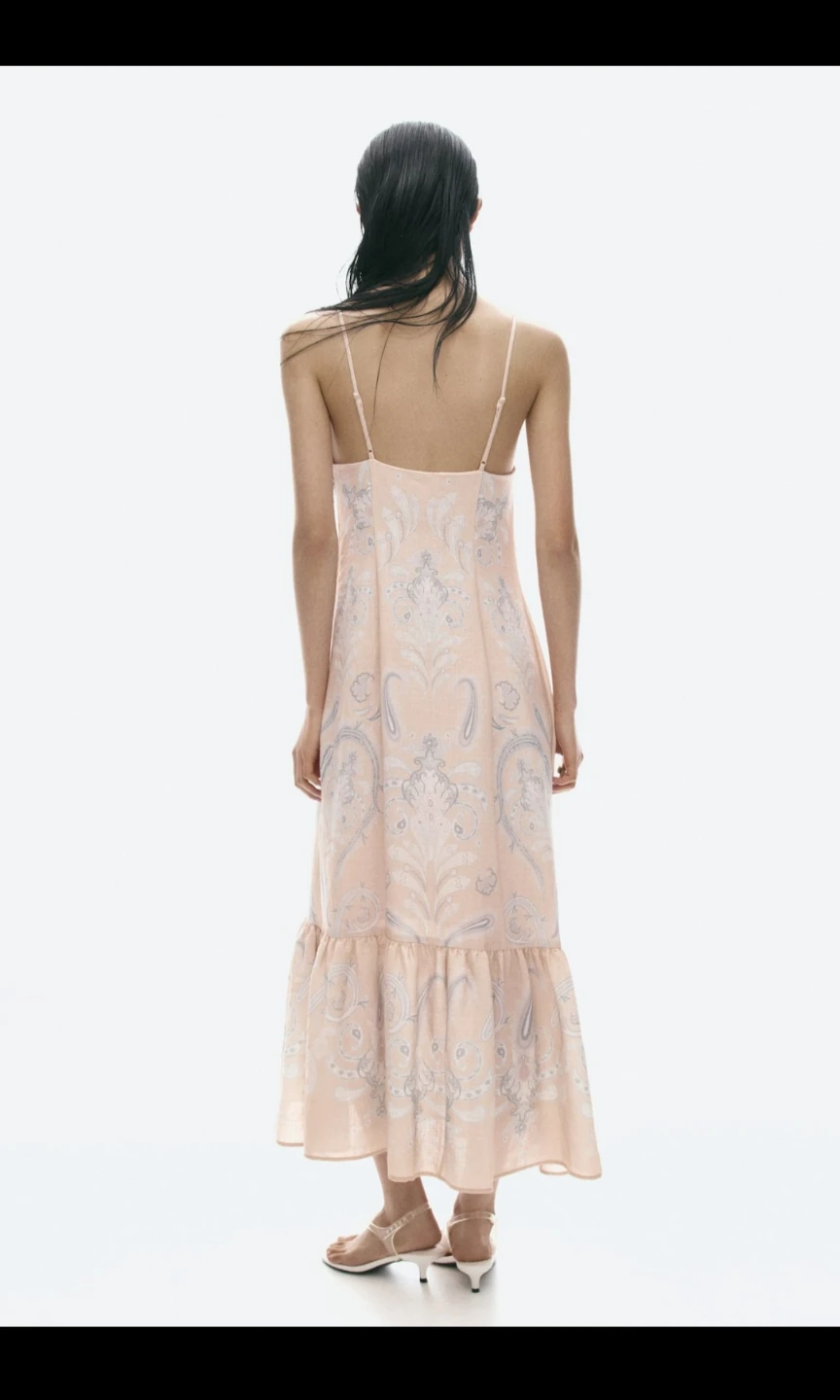 Pale Pink Paisley Print Maxi Dress - photo 3