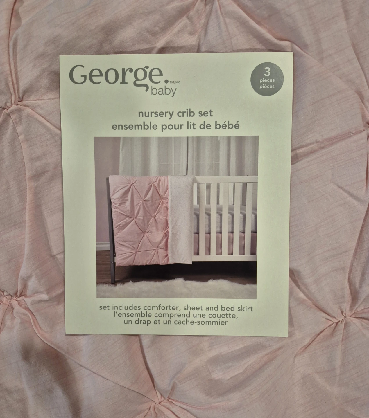George Baby 3 Piece Crib Bedding Set