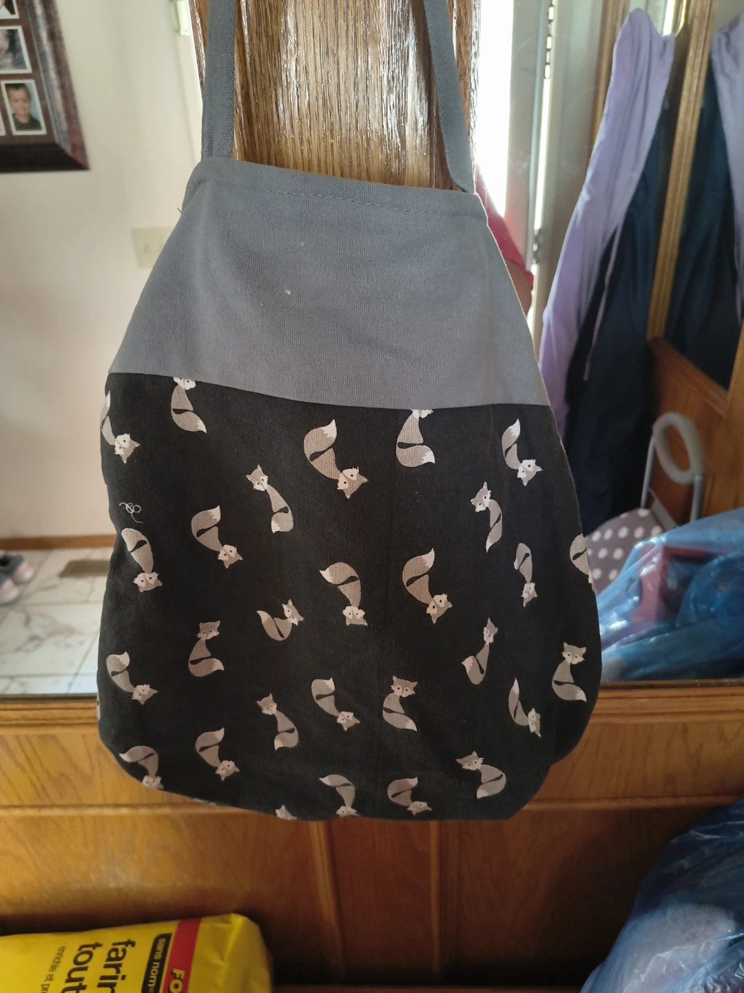 Canvas tote bag with fox pattern - photo 5