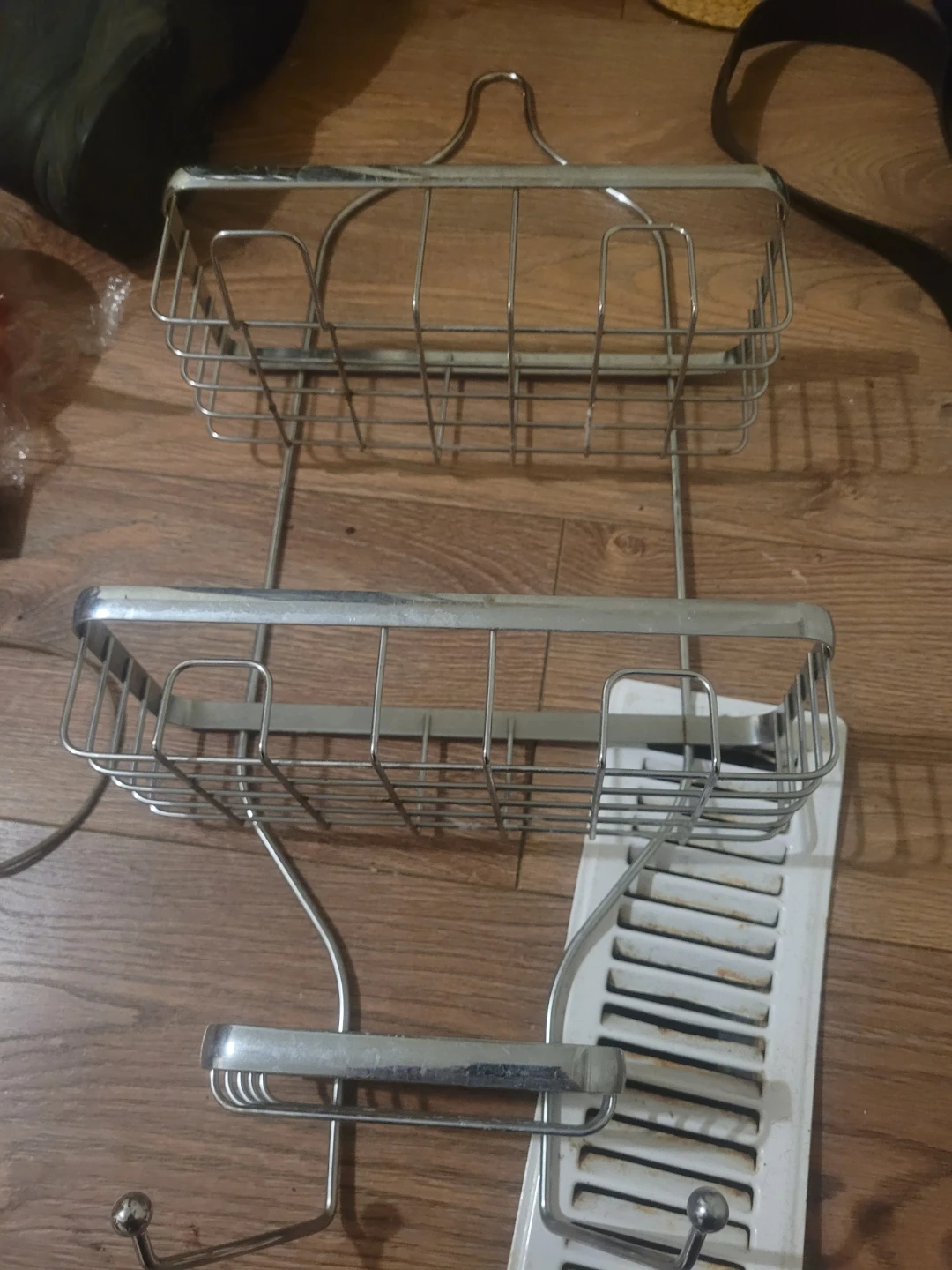 2-Tier Metal Shower Caddy with Hooks