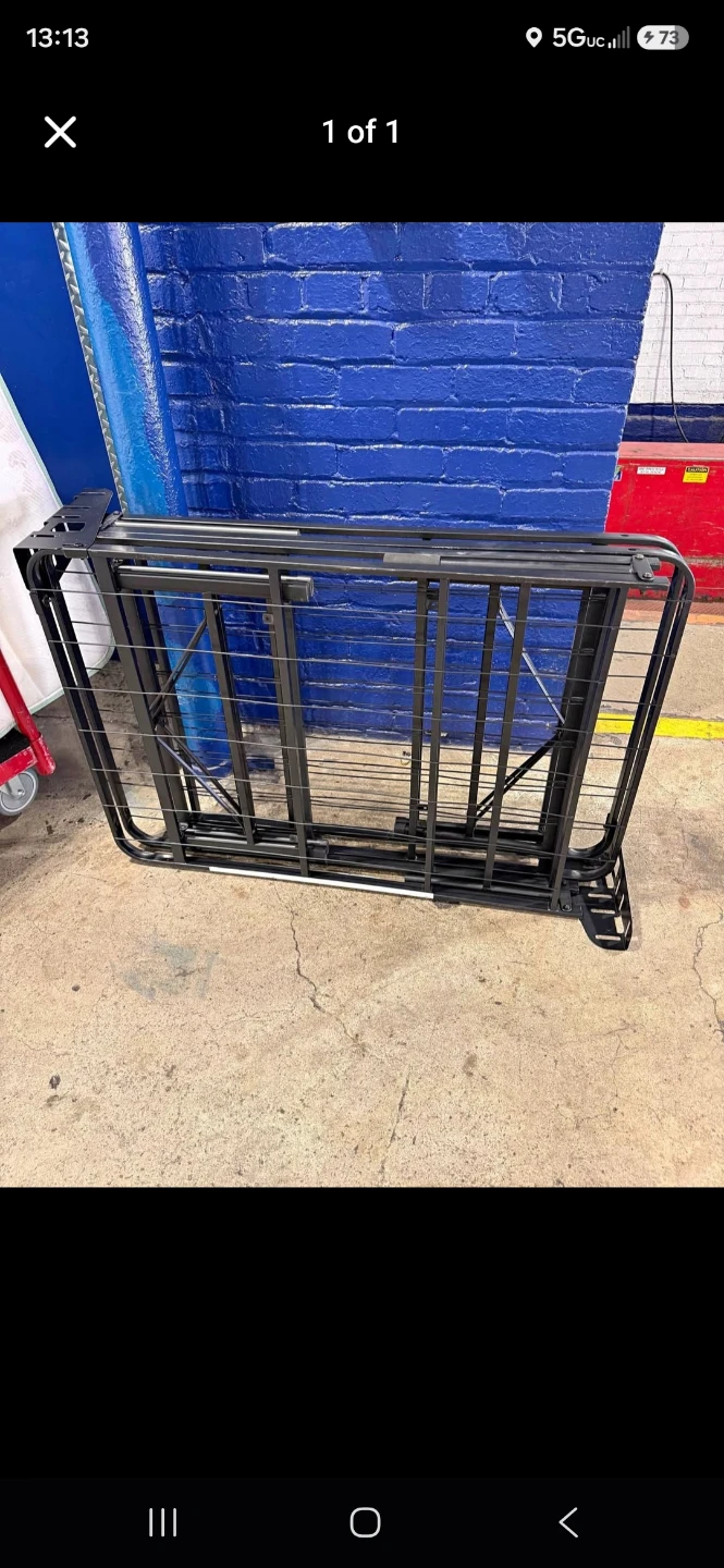 Folding Queen Bed Frame w/ headboard attachment