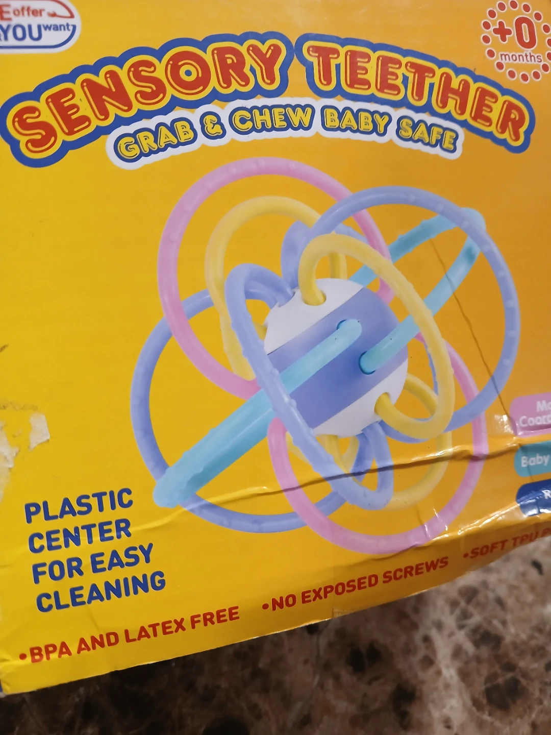 Sensory Teether Grab & Chew Baby Safe