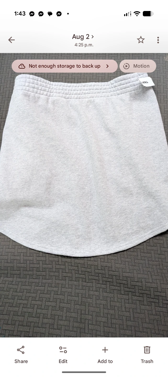 TNA Grey Sweat Skirt NWT sz Large