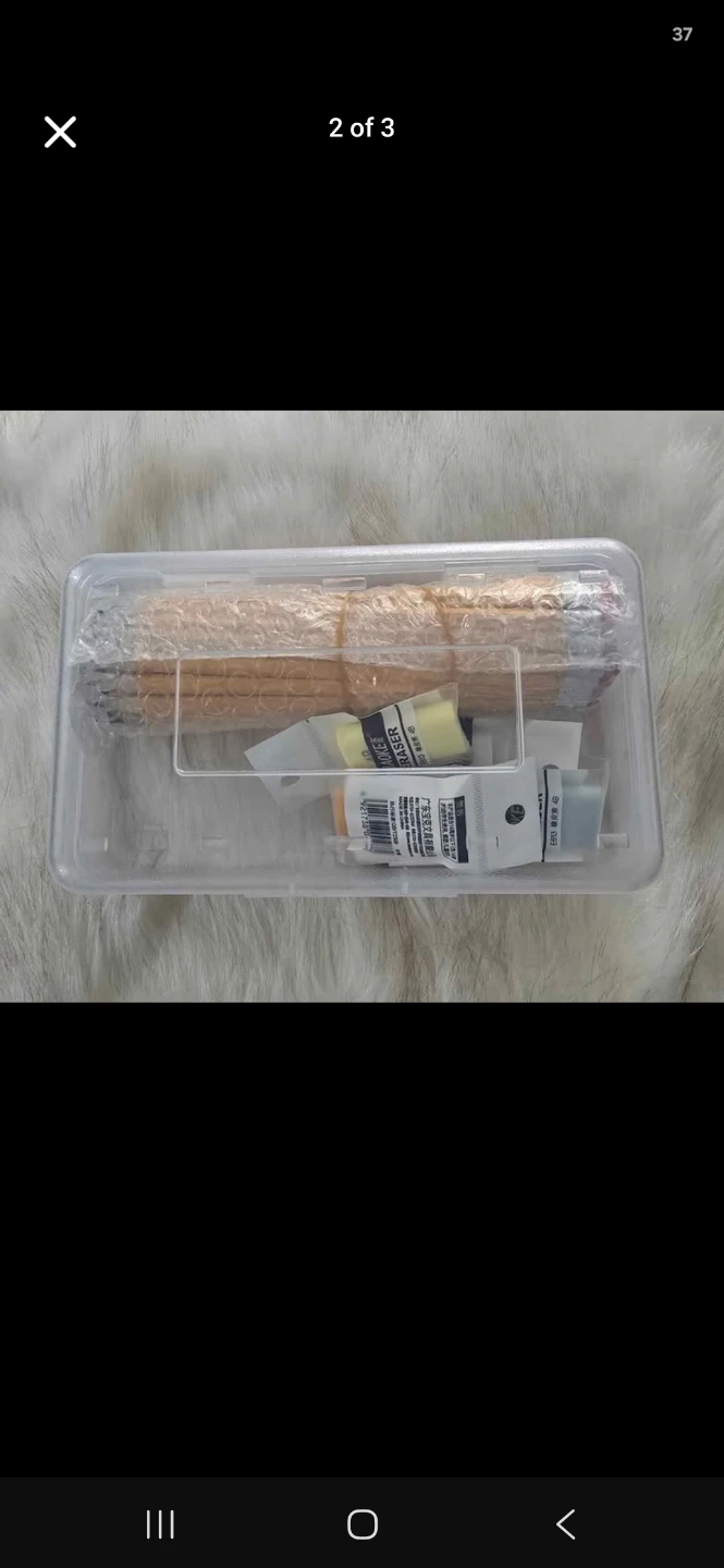 pencil set with 3 eraser