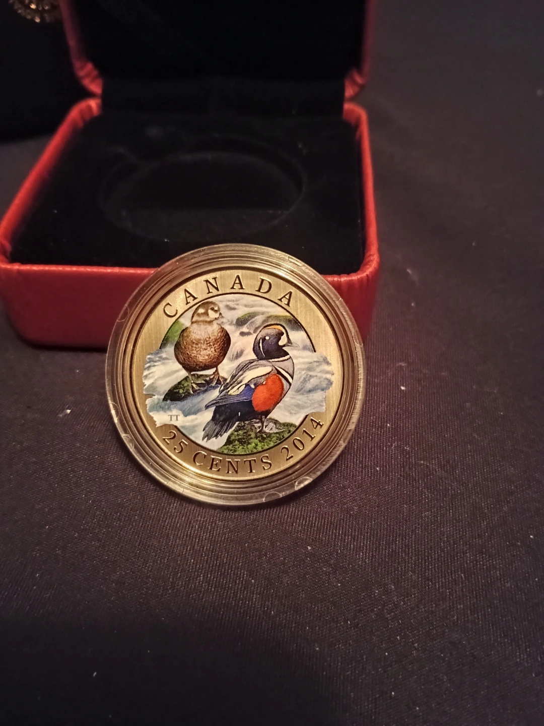 2014 Canada 25 Cents Coin with Ducks - photo 2