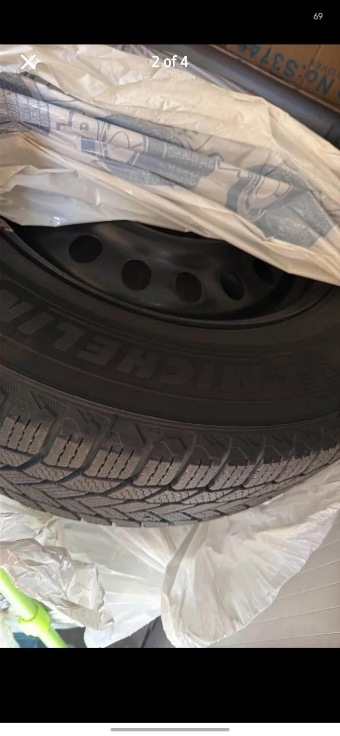 Michelin X-Ice Snow Tires with 17" Steel Rims