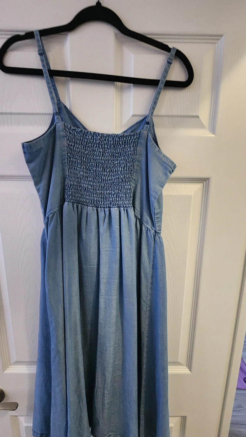Blue Denim Button-Front Sundress - photo 2