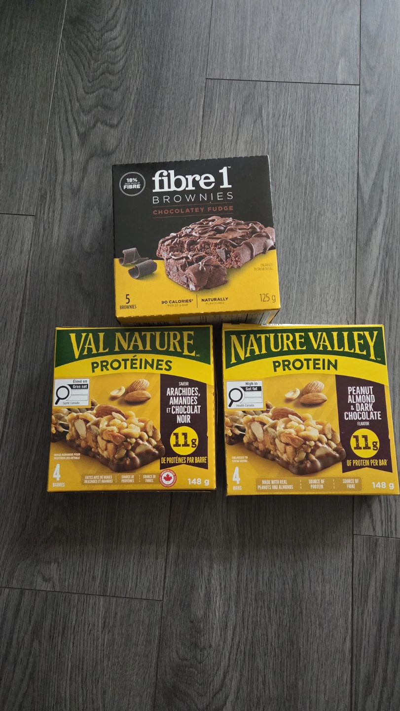 Fibre 1 Brownies & Nature Valley Protein Bars