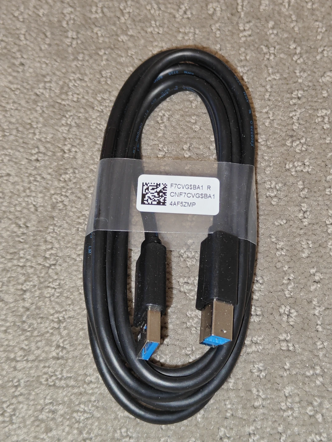 OEM Genuine Dell 6ft USB 3.0 SuperSpeed Cable (Type-A to Type-B)