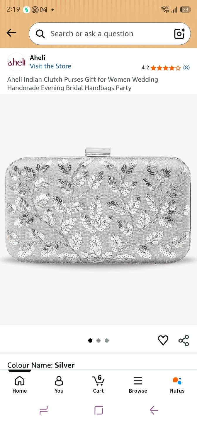Aheli Indian Clutch Purses Gift for Women Wedding Handmade