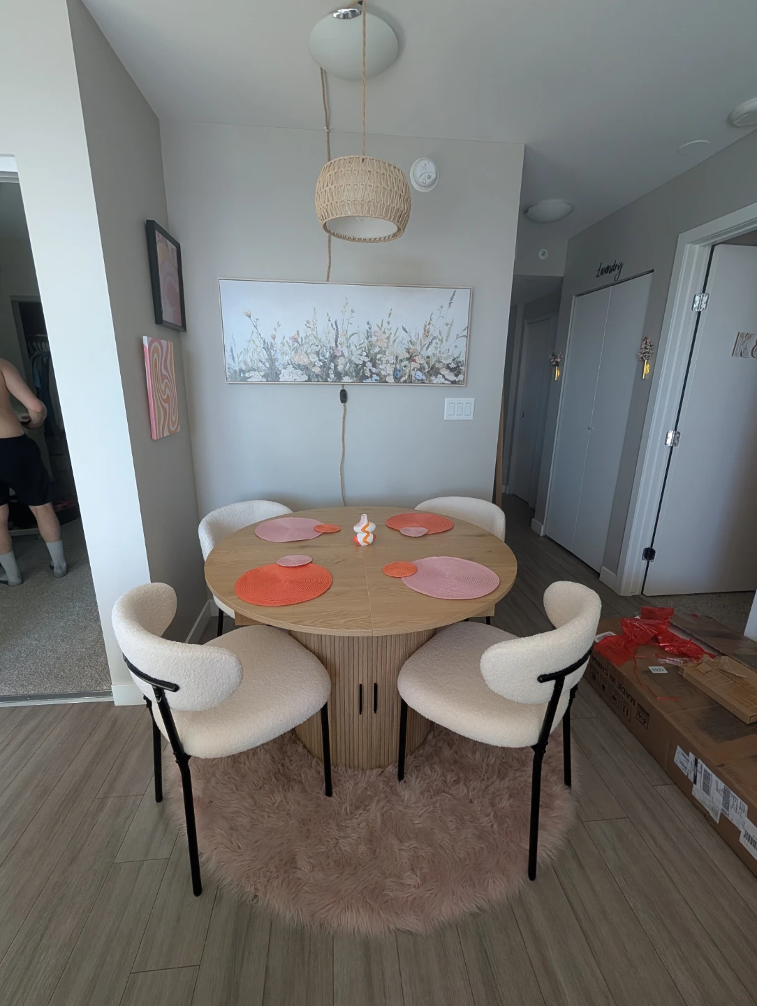 Set of 4 dining Chairs - White - photo 3