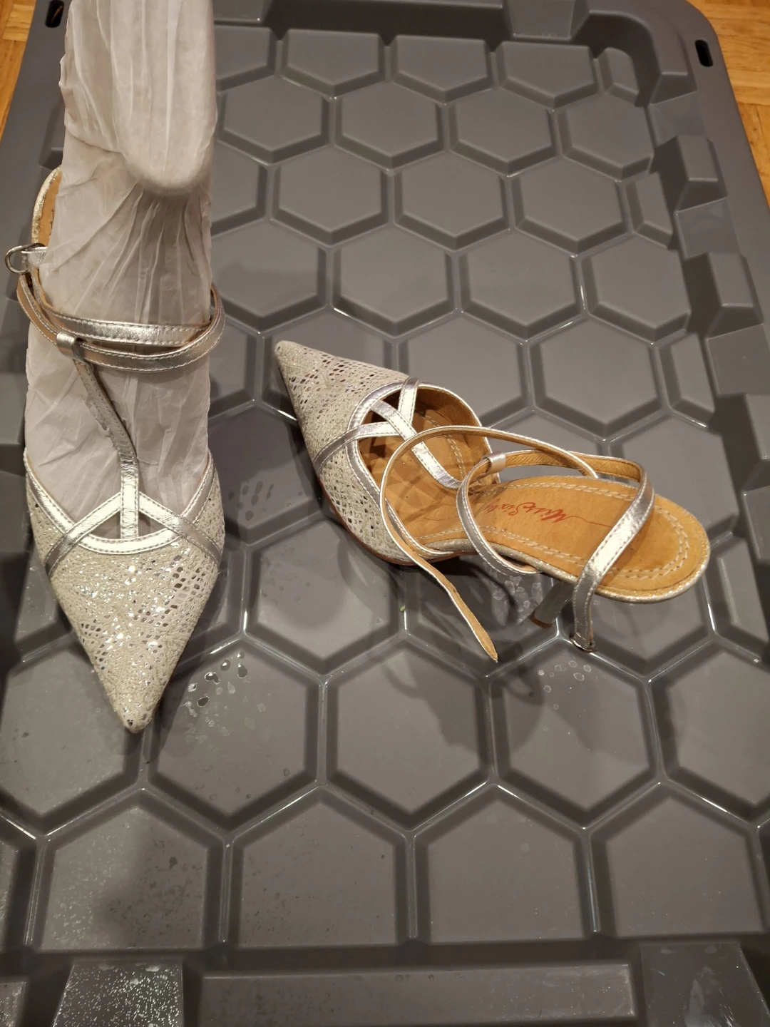 Miss Sixty Silver Sparkly Heels - photo 2