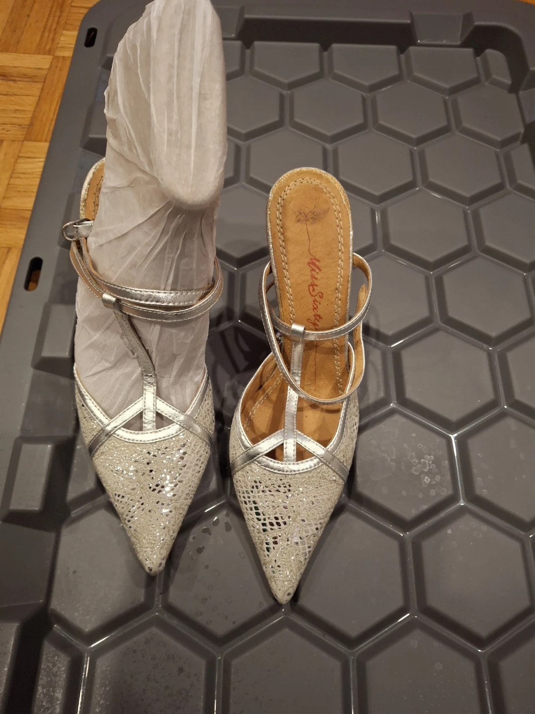 Miss Sixty Silver Sparkly Heels - photo 4