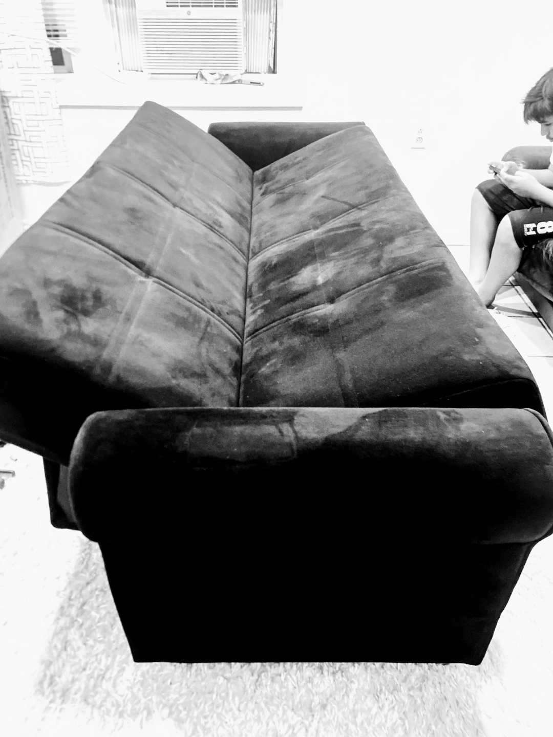 Black Sofa Bed with Storage - photo 3