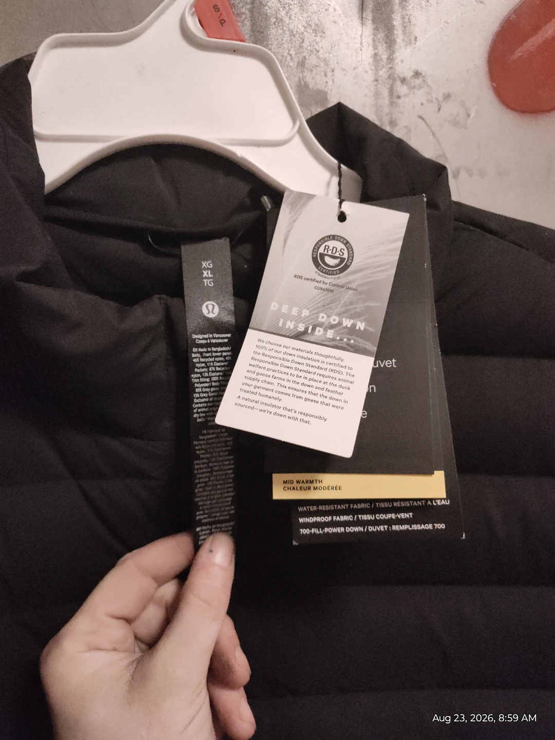 Lululemon Navigation Down Jacket Evolve XL Black - photo 3