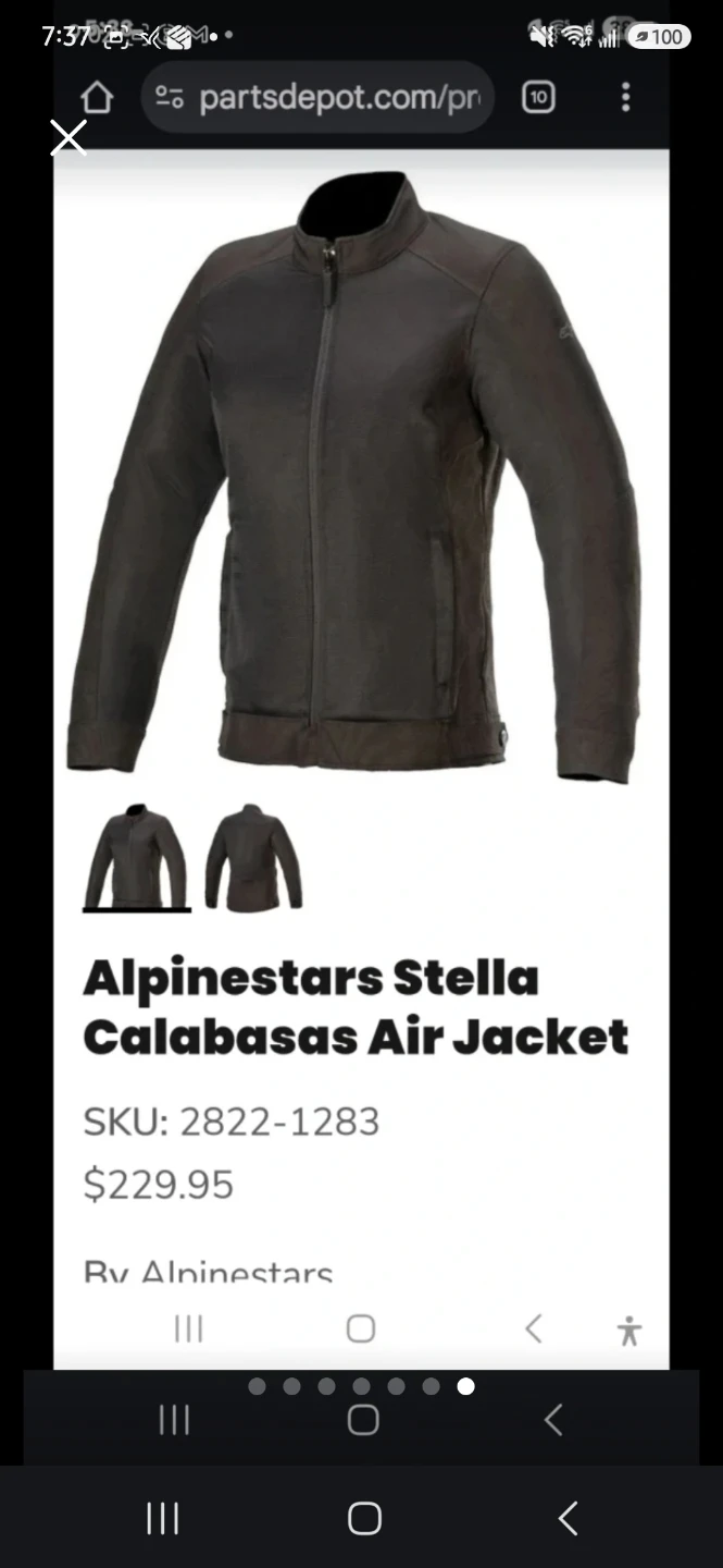 Alpinestars Stella Calabasas Air Jacket Small