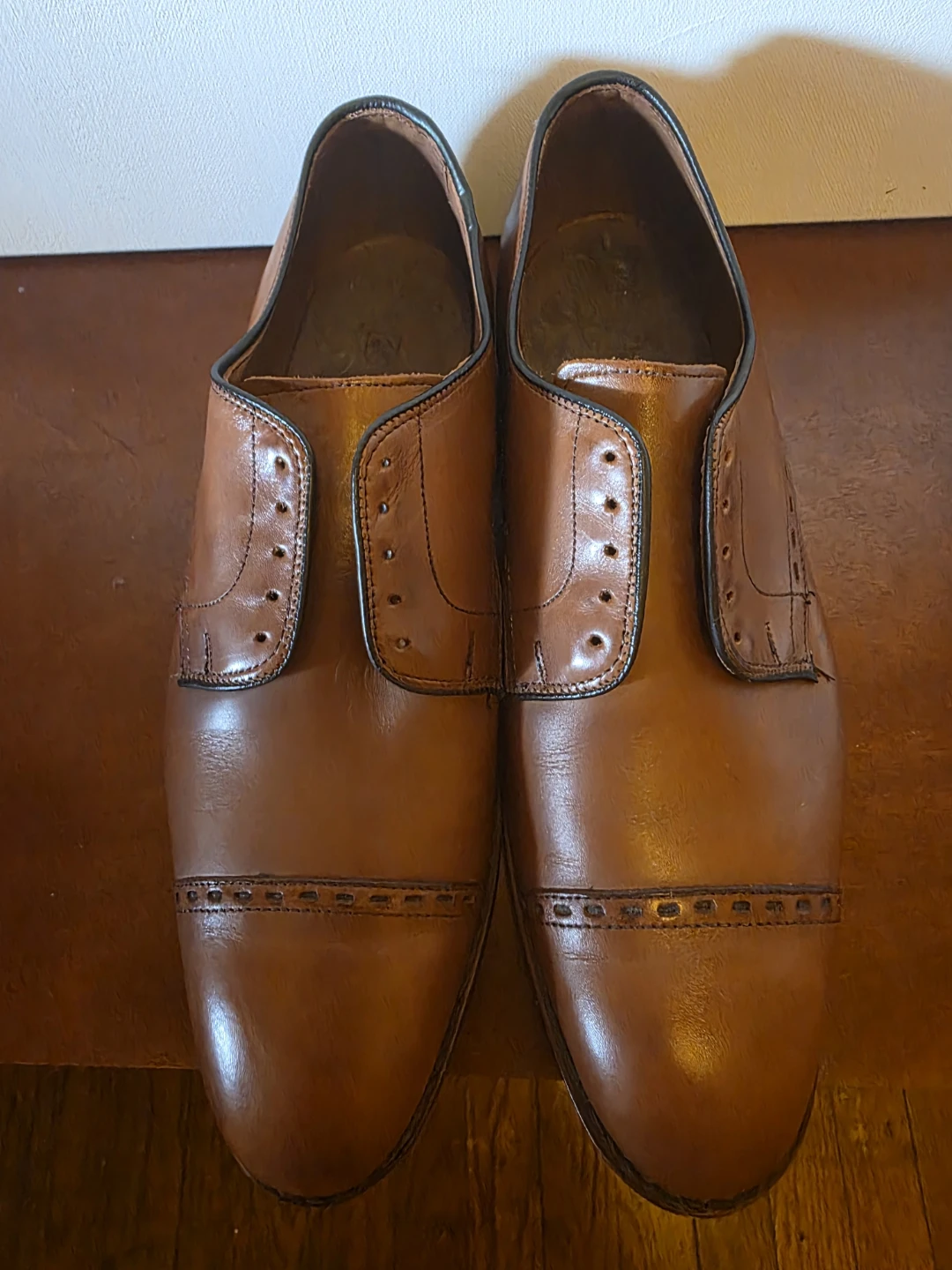 Allen Edmonds Men's Brown Leather Cap Toe Oxford Dress Shoes - photo 3