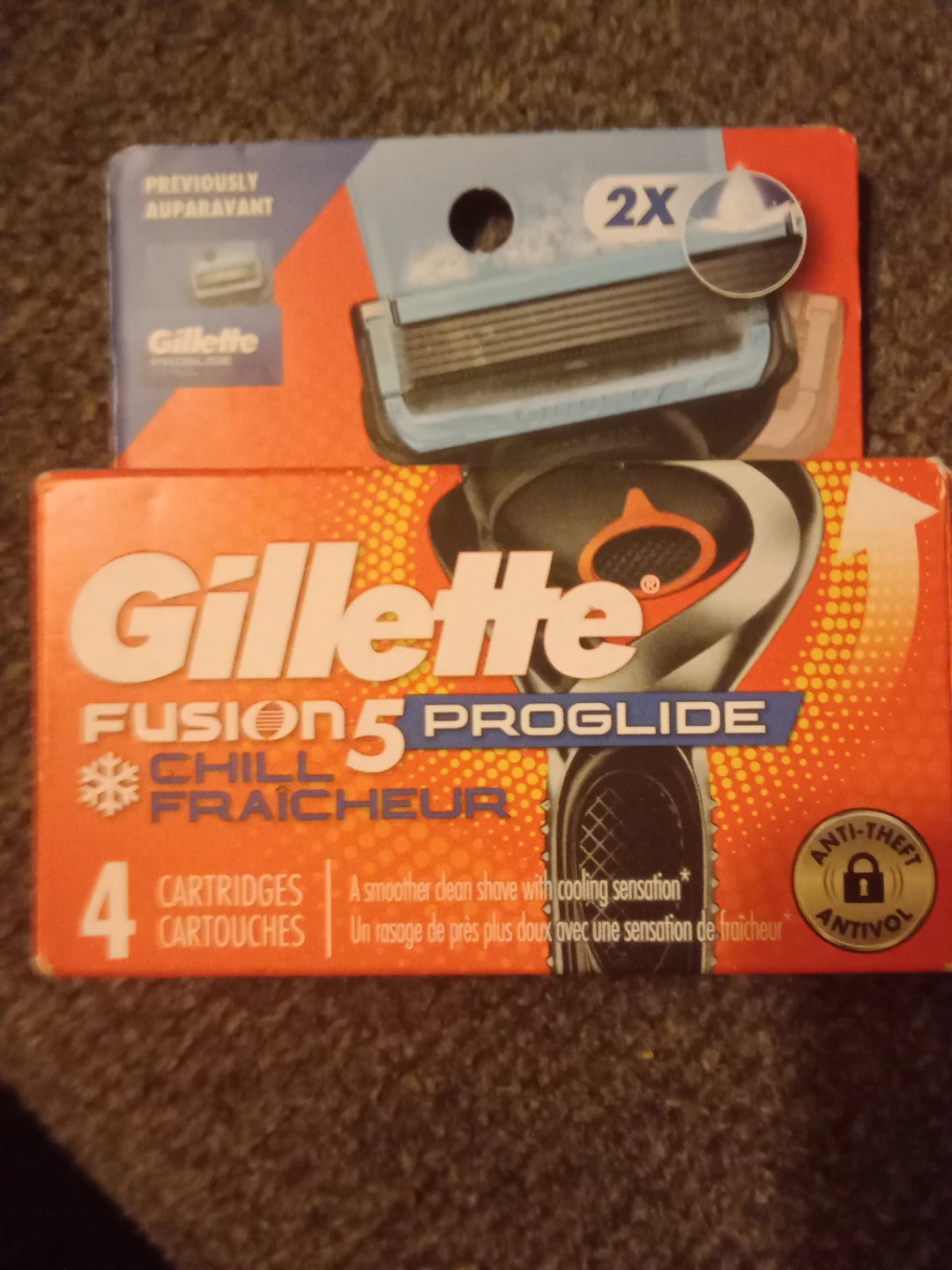 Gillette Fusion 5 ProGlide Chill Refill Cartridges - 4 Count