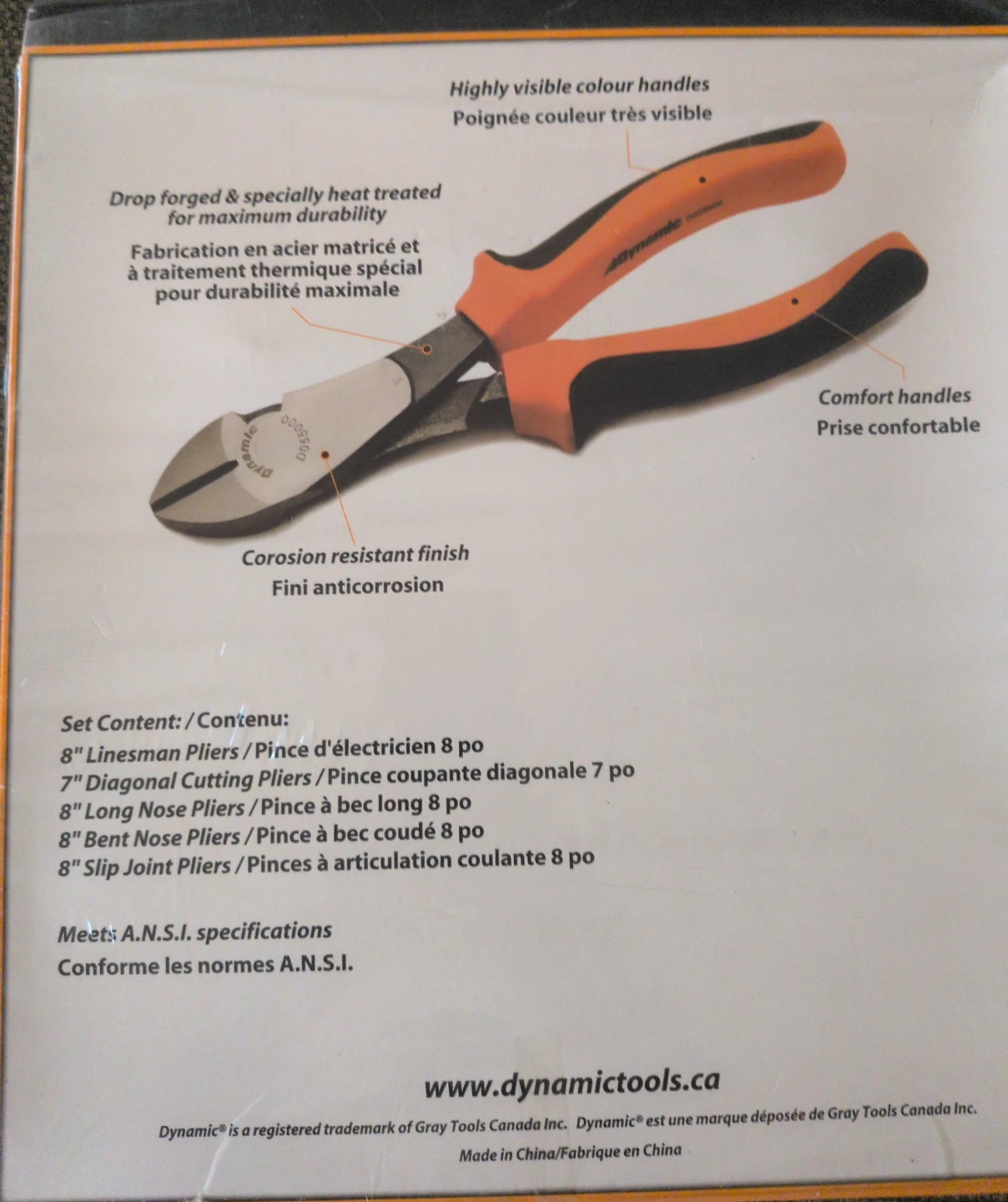 Dynamic 5 Piece Plier Set - Comfort Handles - photo 2