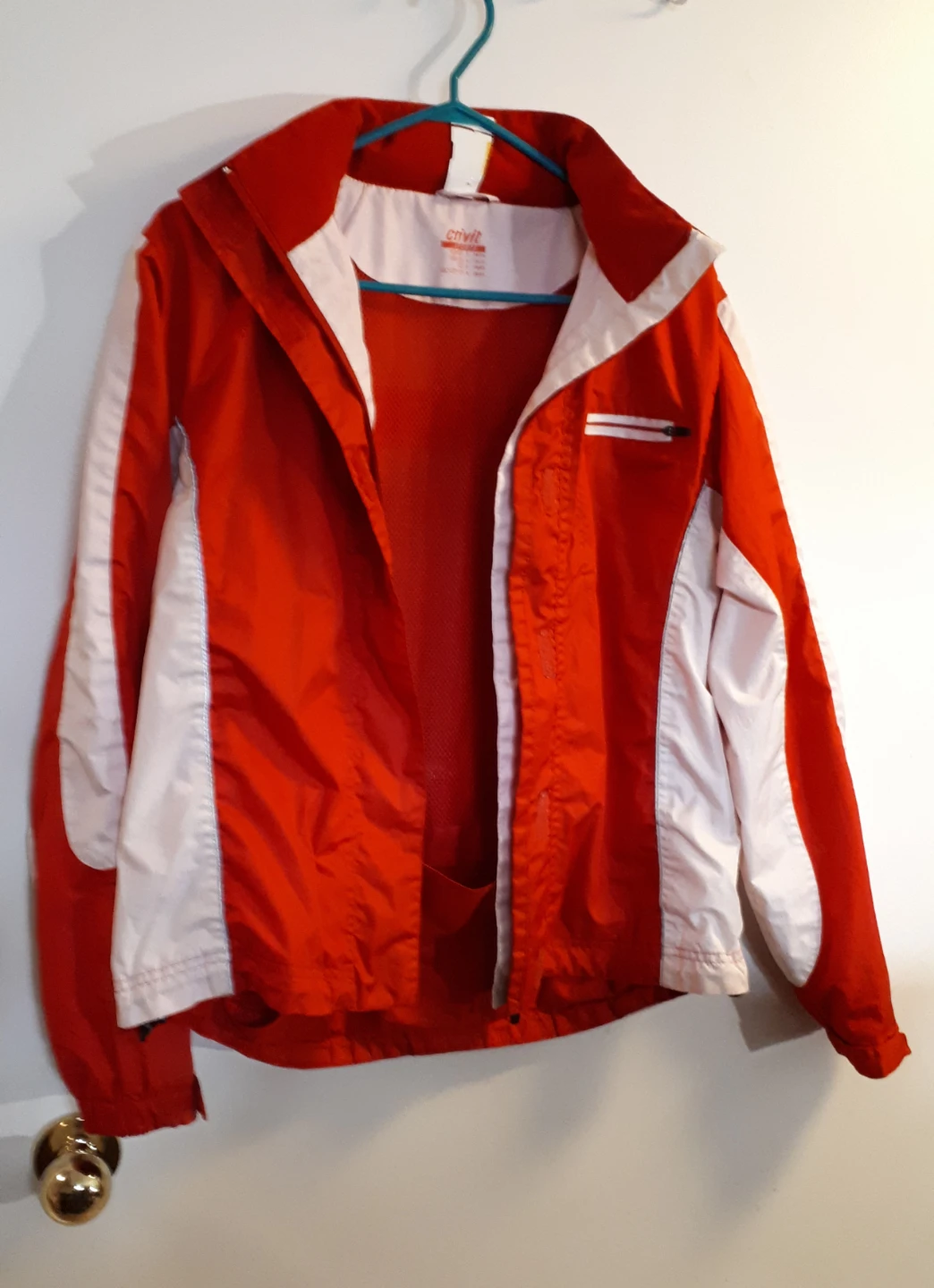 Crivit Red and White Lightweight Jacket