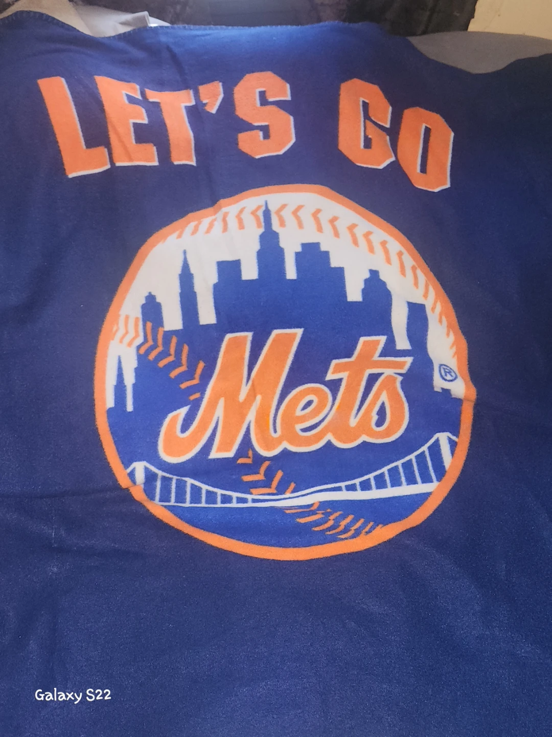 New York Mets "Let's Go Mets" Fleece Blanket