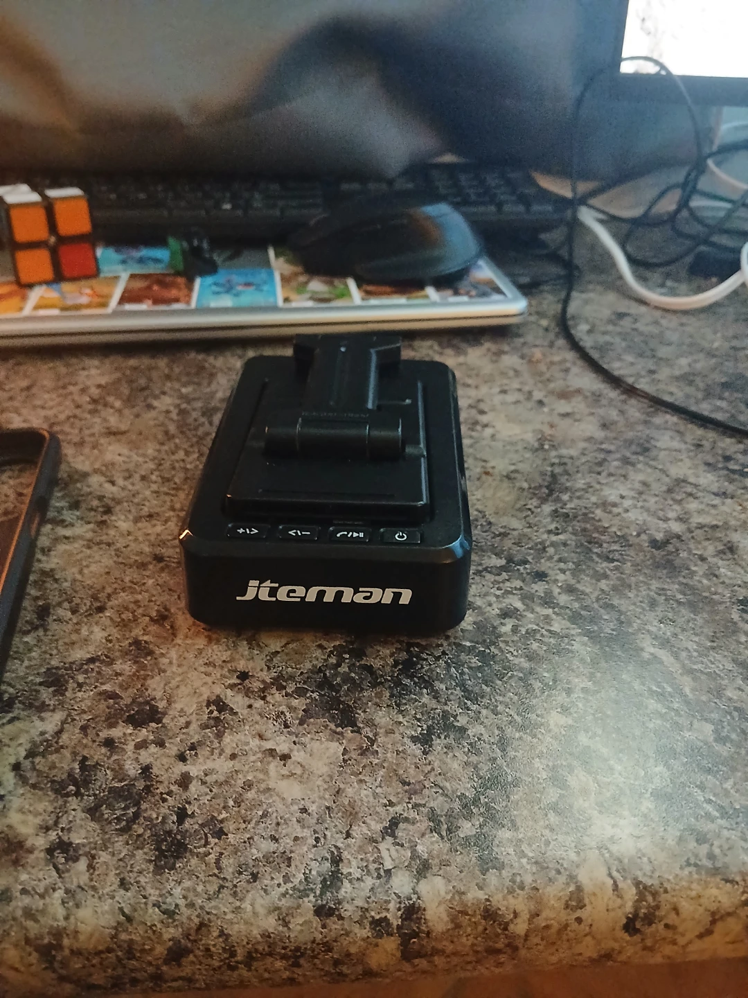 Jteman Phone Stand with Bluetooth Speaker